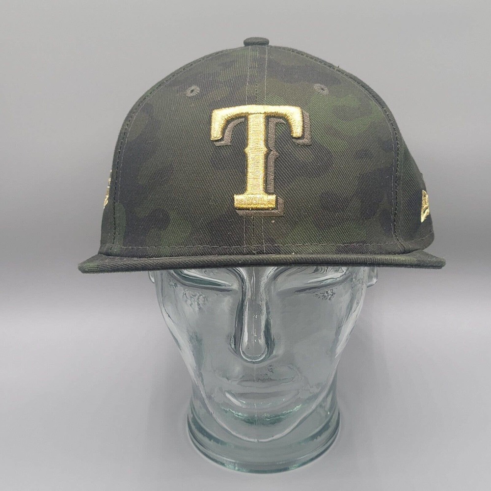 Texas Rangers New Era 59Fifty Armed Forces Day Collection Fitted Hat Size 7 3/4